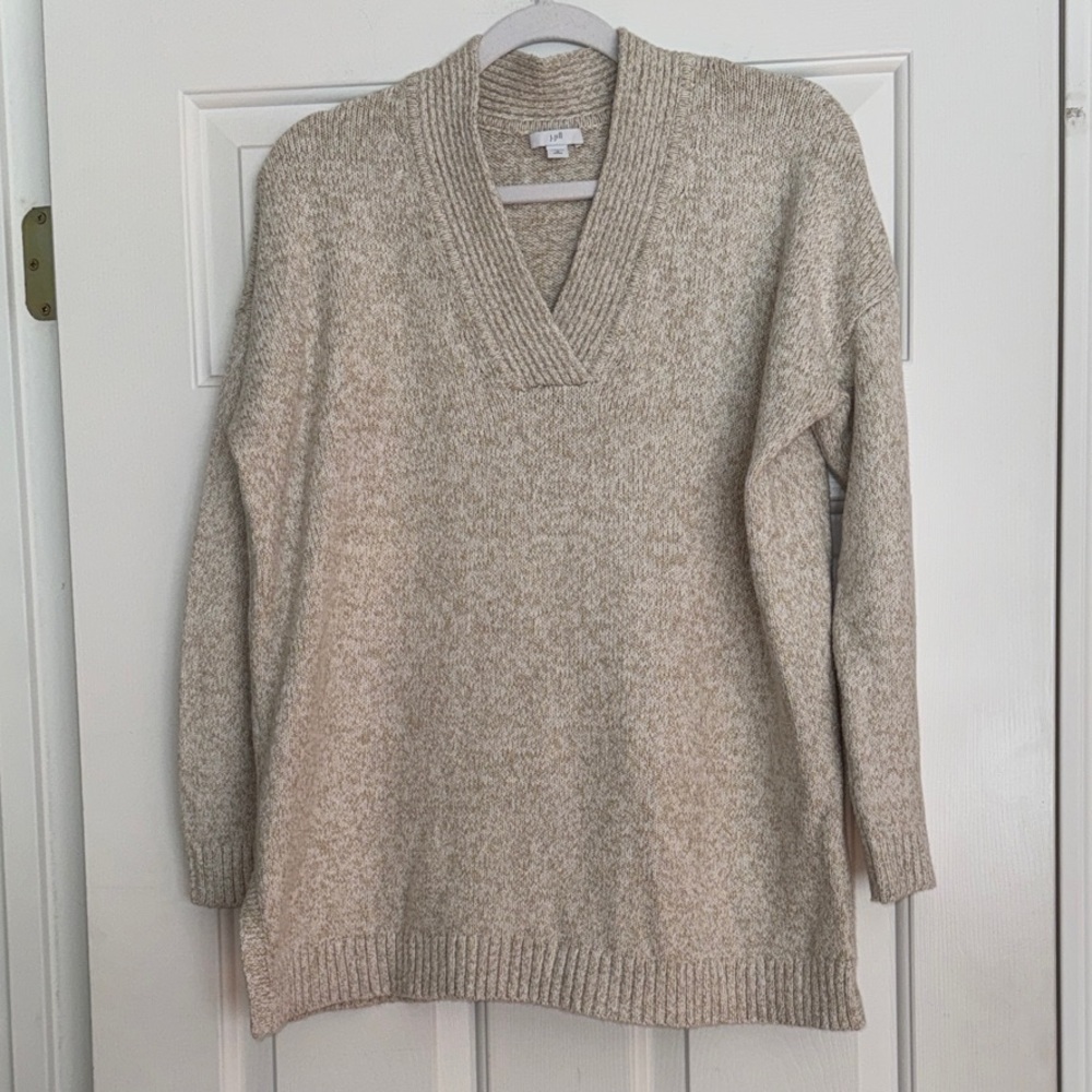 J. Jill Tan V-Neck Sweater